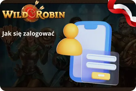 Wildrobin Casino logowanie – ikona użytkownika z formularzem na urządzeniu mobilnym